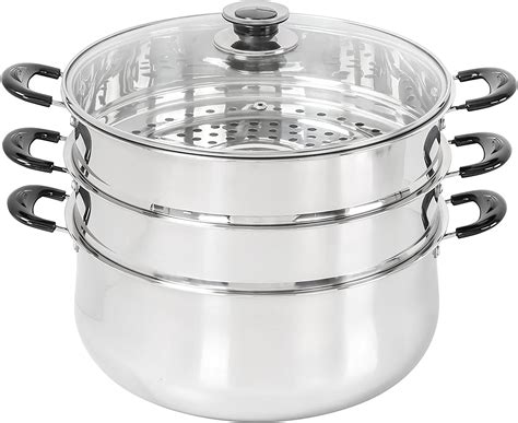 Stainless steel is the most versatile and durable cooking metal. 30 CM STAINLESS STEEL H.MAT-POT WITH STEAM SET OF 10 ...