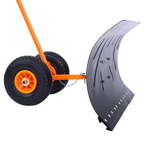 Snow Shovel Ohuhu Adjustable Wheeled Snow Pusher Heavy