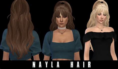 Leo 4 Sims Nayla Hair Recolored V2 Sims 4 Hairs