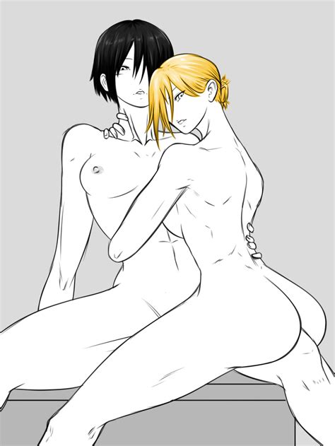 Rule 34 2girls Annie Leonhardt Arms Behind Back Attack On Titan Back Back Muscles Back View