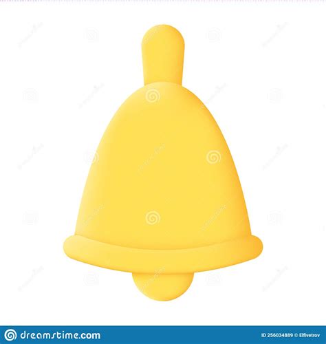 Yellow Bell 3d Icon Vector Stock Vector Illustration Of Ring 256034889