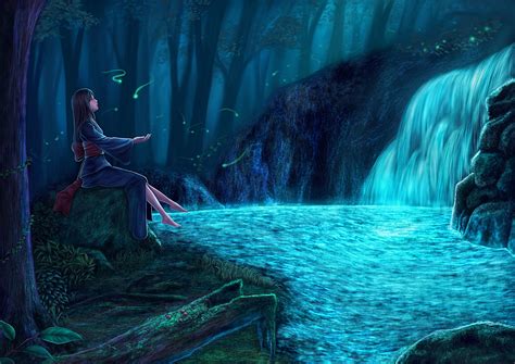 Fantasy Girl In Forest Hd Wallpaper Background Image
