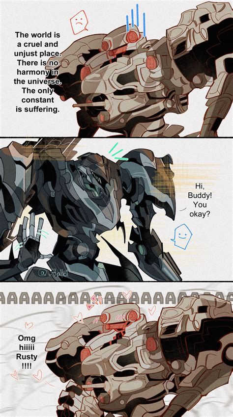 621 Viv Rusty And Steel Haze Armored Core And 1 More Drawn By