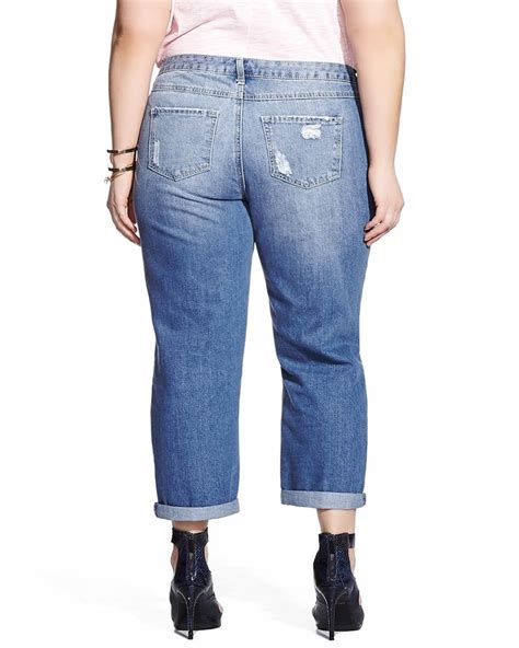Plus Size Only Denim Distressed Boyfriend Jeans Plus Sizes Reitmans