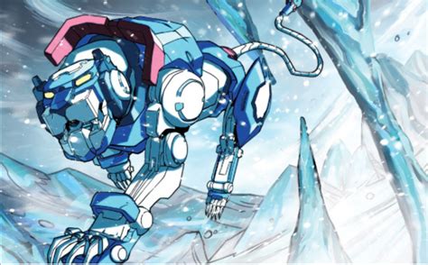 Blue Lion At The Sweeping Blizzards Ice Planet Of Bluve From Voltron