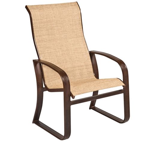 Woodard Cayman Isle Sling High Back Dining Arm Chair 2fh426