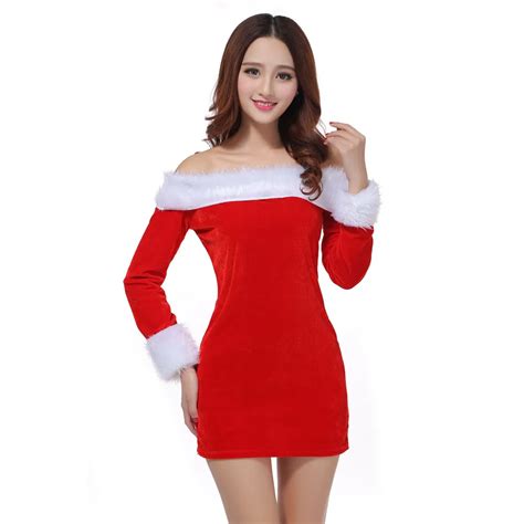 Hot Sale Women Sexy Santa Christmas Costume Fancy Dress Xmas Office Party Outfit Party Red