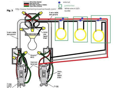 Wiring 3 Way Switch To Multiple Lights 3 Way And 4 Way Wiring