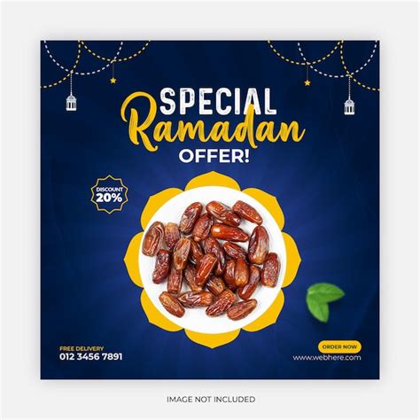 Premium Psd Ramadan Food Banner And Social Media Post Template