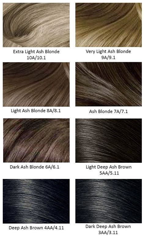Ash hair color chart google search pinteres. Image result for light ash brown hair color chart - My Blog