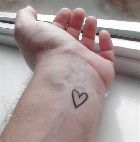 Heart Temporary Tattoos For Wrist Hand Drawn Outline Valentine Love Heart 6 Of Ebay