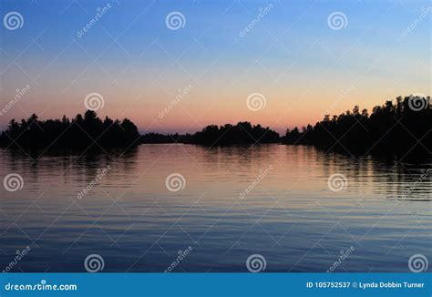 sunset lake of the woods kenora ontario stock image image of canada pickerel 105752537