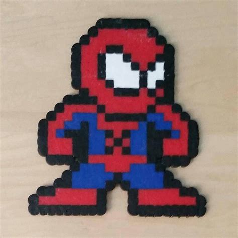 Spider Man 8 Bit Sprite By Adorkablebeadart On Etsy