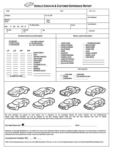 Vehicle Check Out Form Editable Template Airslate Signnow