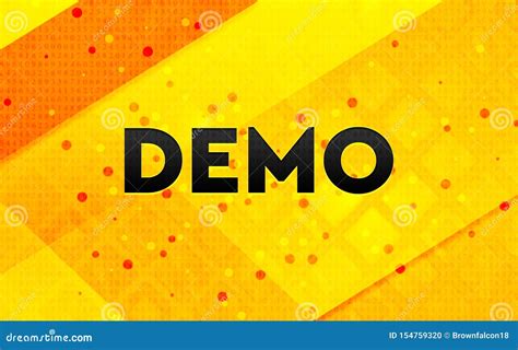 Demo Abstract Digital Banner Yellow Background Stock Illustration
