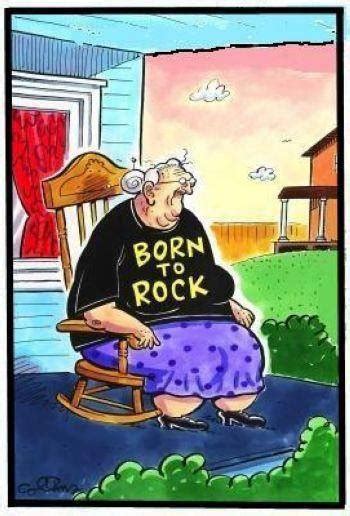 Born To Rock Grandma Cartoon ~ Funny Joke Pictures