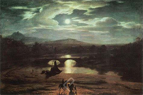 Moonlit Landscape Giclee Print On Photo Satin Paper By Washington