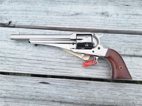 Uberti 1875 Army Outlaw Revolver 45 Colt 75 Nickel Finish Walnut
