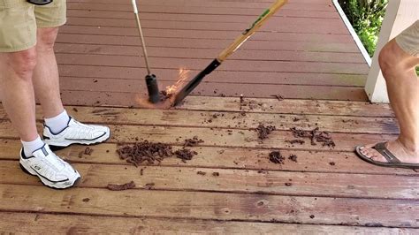 How To Remove Rust Oleum Restore Concrete From A Wood Deck Youtube