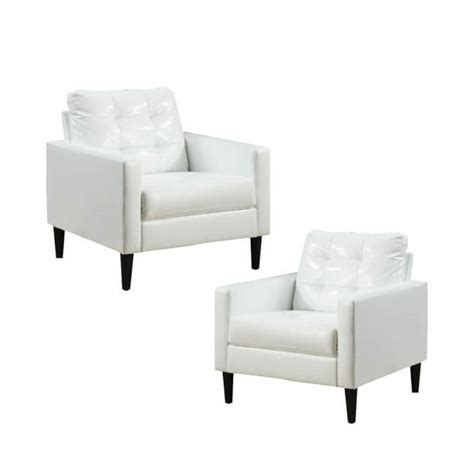 Set Of 2 Accent Chair In White
