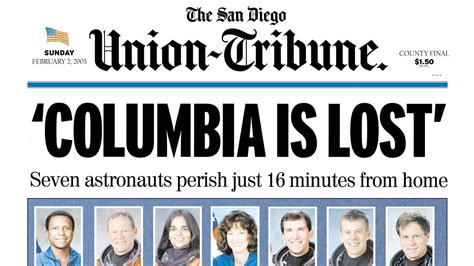 Space shuttle Columbia - The San Diego Union-Tribune