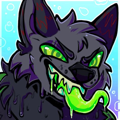 Furrybooru Animated Canid Canine Canis Dragon Evil Grin Glowing