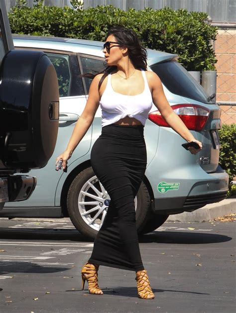 Kim Kardashian In Black And White Dress Pictures