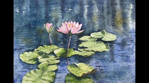 How To Paint Water Lilies In Watercolor Watercolor Flower Painting