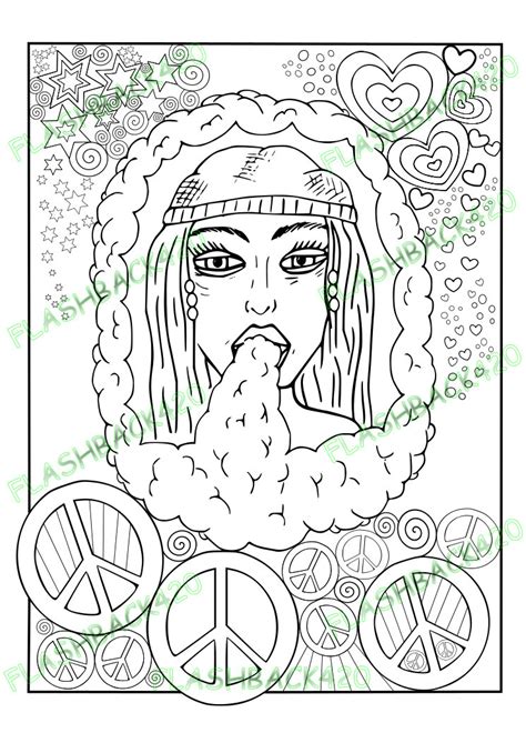 Print and color easter pdf coloring books from primarygames. Stoner Gift Printable Coloring Page for Adult Bong Hippie