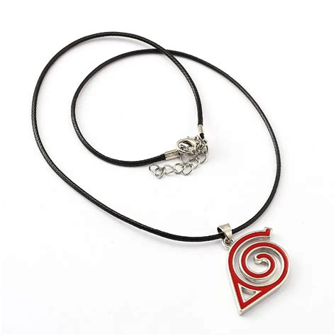 Ms Jewelry Naruto Choker Necklace Leaves Village Logo Pendant Men Women