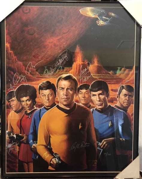 Star Trek Lithograph Autographed By All Original Cast Etsy