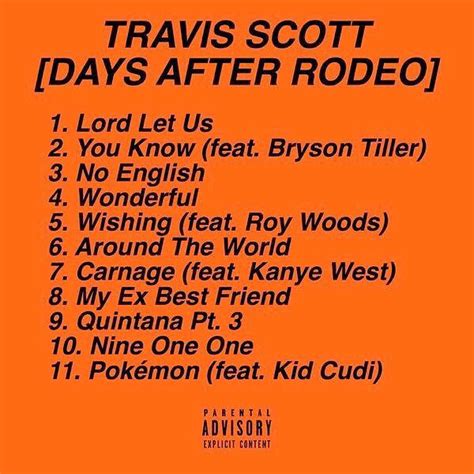 Travis Scott Days After Rodeo Album Cover Thoughts Fan Art Kanye
