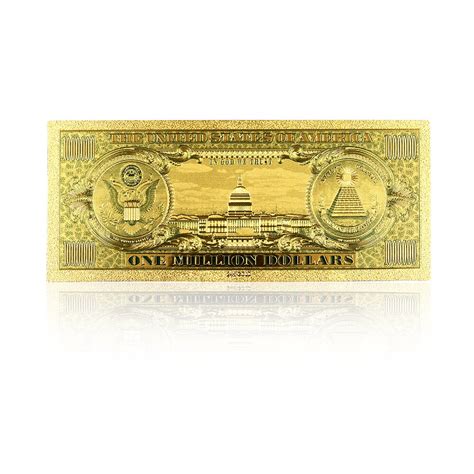 Paper Money Us Gold Banknotes Usa Gold Foil 1 Million Dollar Bill Note Gold Banknote Collection