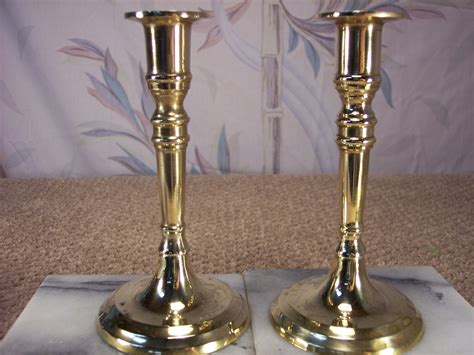Vintage Solid Brass Candlestick Holders