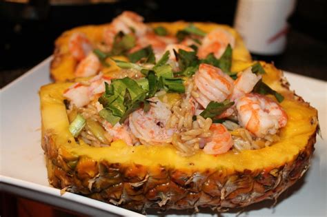Shrimp Rice In Pineapple Bowl Peppers Of Key West