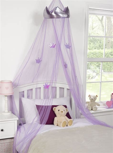 Princess Crown Bed Canopy Kids Childrens Girls Insect