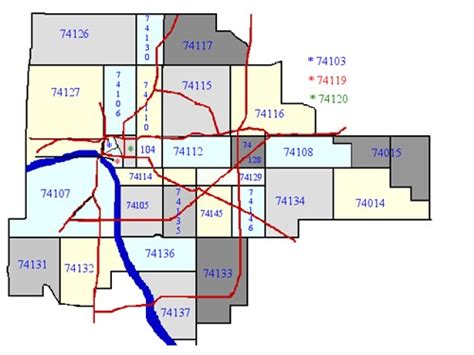 Zip Code Map Tulsa Map Vector