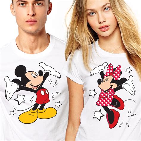 Mickey And Minnie Couple Shirts Personalized Disney Couple Etsy