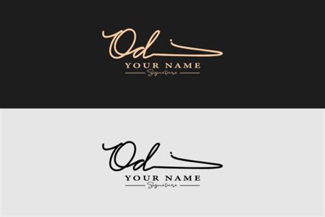 Od Initial Letter Signature Luxury Logo Graphic By Graphicfirozkabir