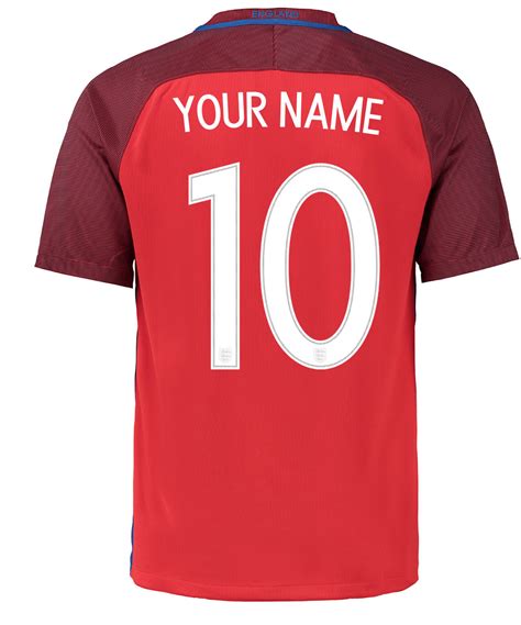 England Away Customise Name Number Euro 2016 Men Soccer Jersey Football