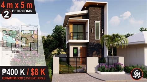 Two Story Small House Design With Floor Plan