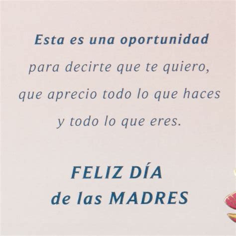 A Time To Thank You Spanish Language Mothers Day Card From Daughter