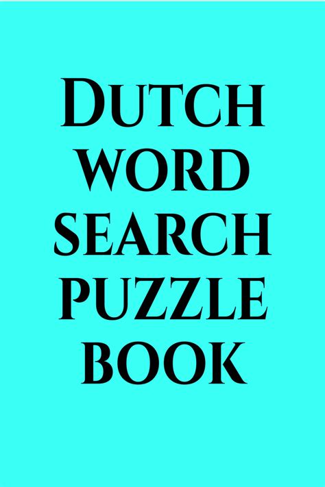 Dutch Word Search Puzzle Book