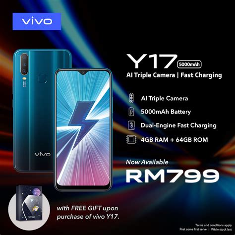 Harga pasaran jual ke consumer: Vivo Y17 Bateri Bersaiz Besar 5,000 mAh Secara Rasmi ...