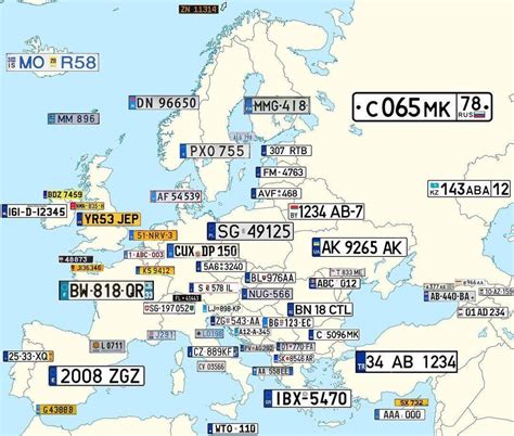 Как выглядят номерные знаки в странах Европы Пикабу