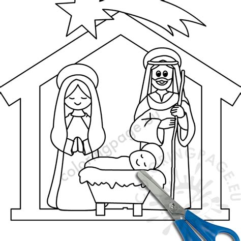 Sketches Of Christmas Nativity Coloring Pages