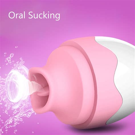 Oral Clitoris ดูดเครื่องกระตุ้นลิ้น Vibrator Nipple Sucker Breast