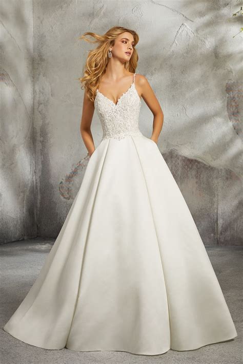 wedding dress out of morilee by madeline gardner luella 8272 silhouette ball gown neckline
