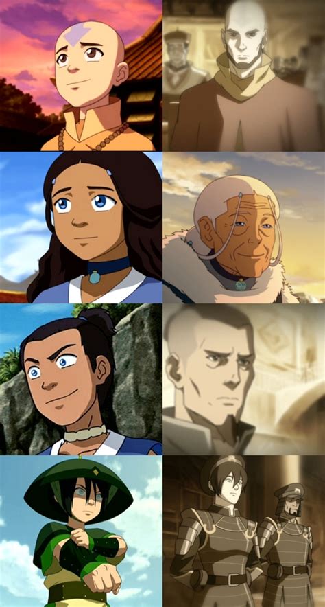 The Main Avatar Characters Young And Old When I Started Watching The