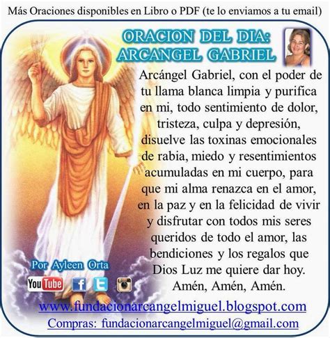 Oración Del Arcángel Gabriel Arcángeles Oracion Al Arcangel Gabriel